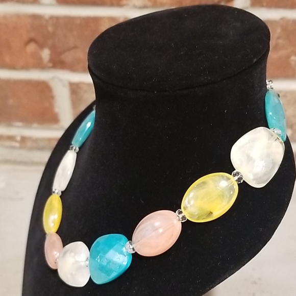 Multicolored Glass Beaded Necklace - Picture 5 of 5